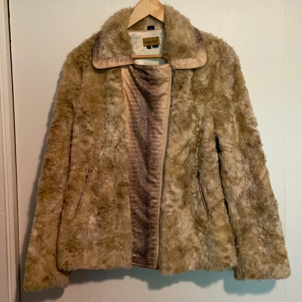 Midnight Velvet Faux Fur Snakeskin Jacket